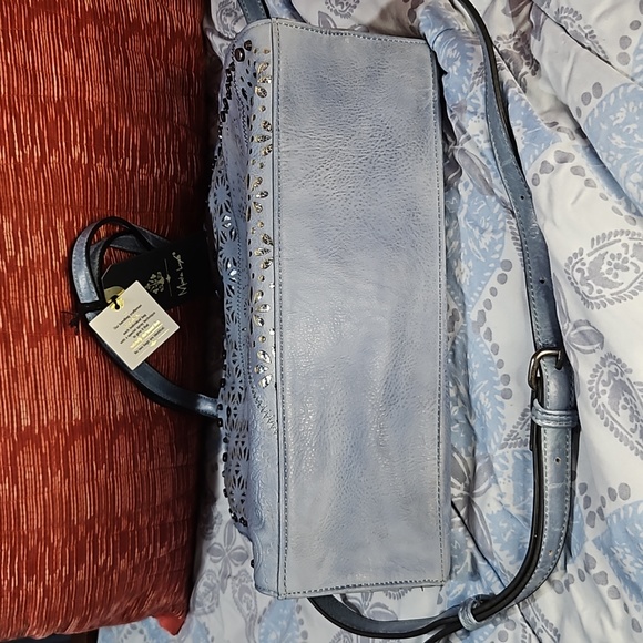 Moda Luxe NWT Artesian Collection large shoulder/crossbody/ tote.Blue-Valerie - Picture 10 of 10